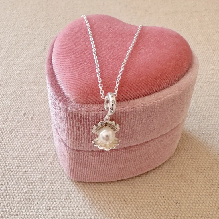 925 Sterling Silver Beach Shell Pearl Necklace photo review