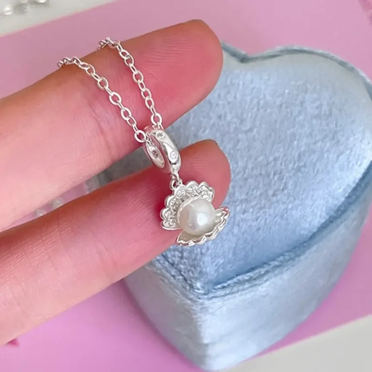 925 Sterling Silver Beach Shell Pearl Necklace photo review