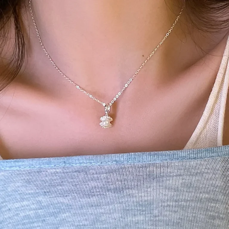 925 Sterling Silver Beach Shell Pearl Necklace photo review