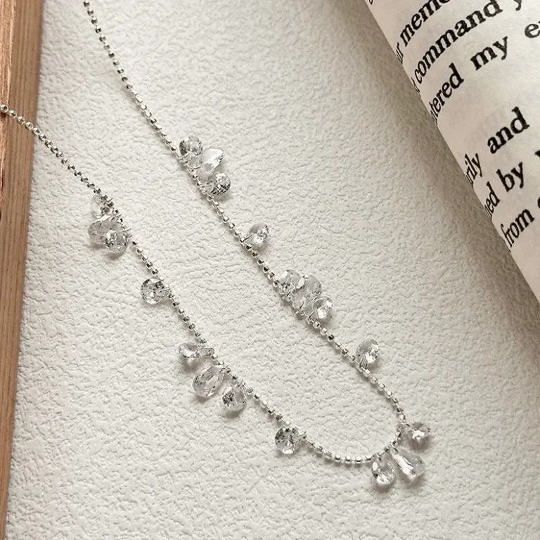 S925 Sterling Silver Drops Round Zirconia Necklace photo review