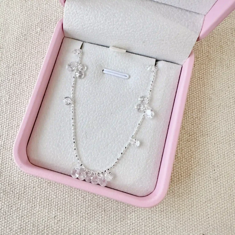 S925 Sterling Silver Drops Round Zirconia Necklace photo review