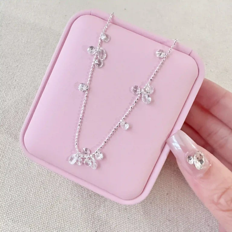 S925 Sterling Silver Drops Round Zirconia Necklace photo review