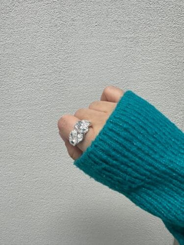 Irregular Metal Pleated Ring photo review