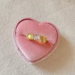 Brushed Zirconia Gold Split Ring
