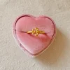 Vintage Brushed Iris Slim Ring