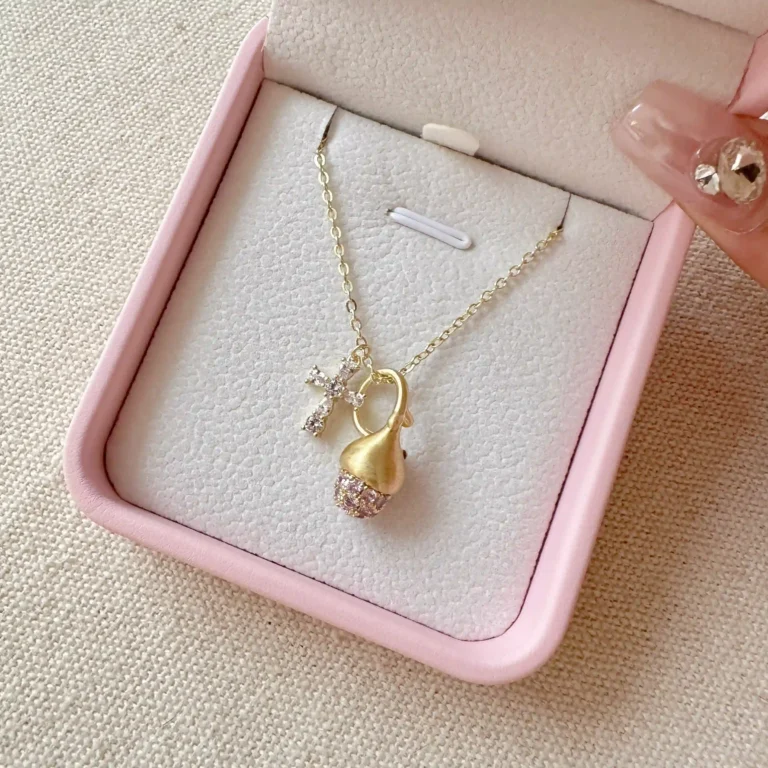 pink-diamond-pinecone-pendant-necklace-gold-plated