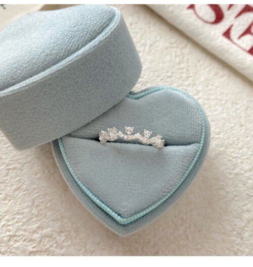 925 Sterling Silver Lace Diamond Ring