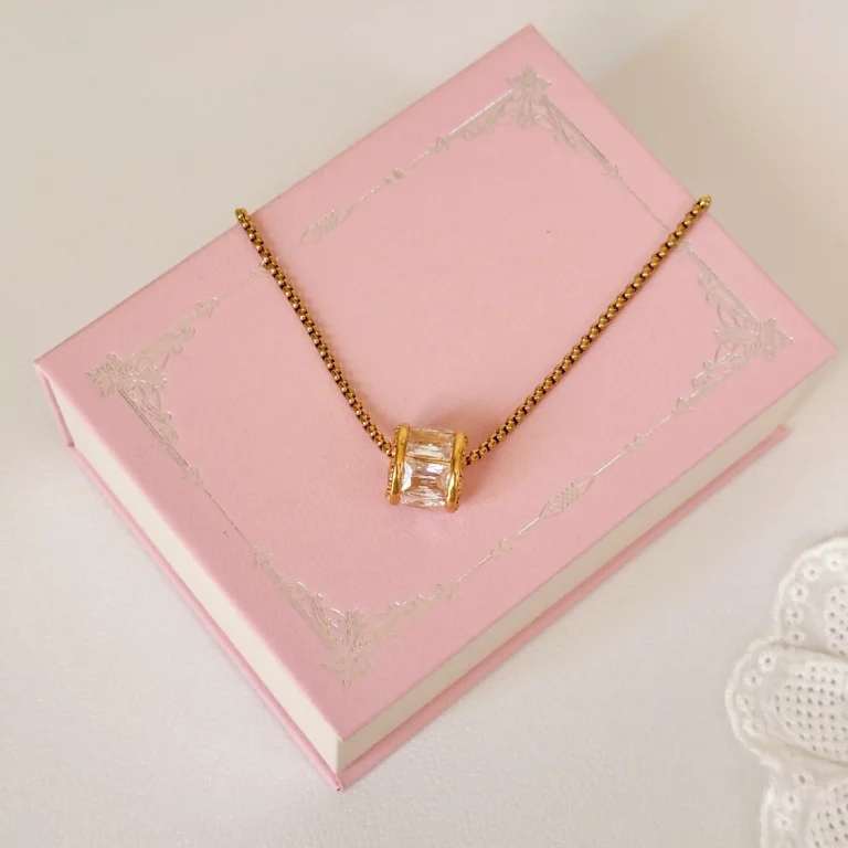 Click to view full screen Zirconia Bead Pendant Necklace photo review