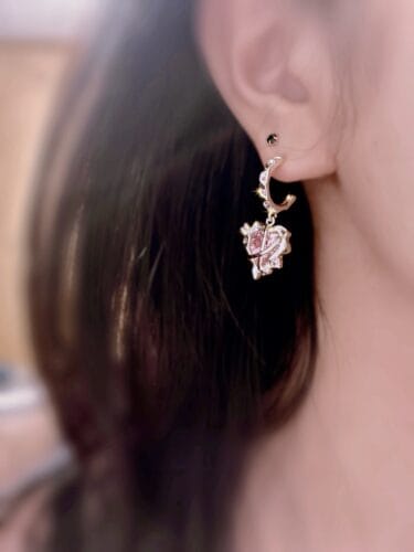 Click to view full screen 925 Sterling Silver Rabbit Zirconia Two-Piece Ring Set photo review