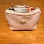 Pink Knit Straight-Zipper Pouch photo review